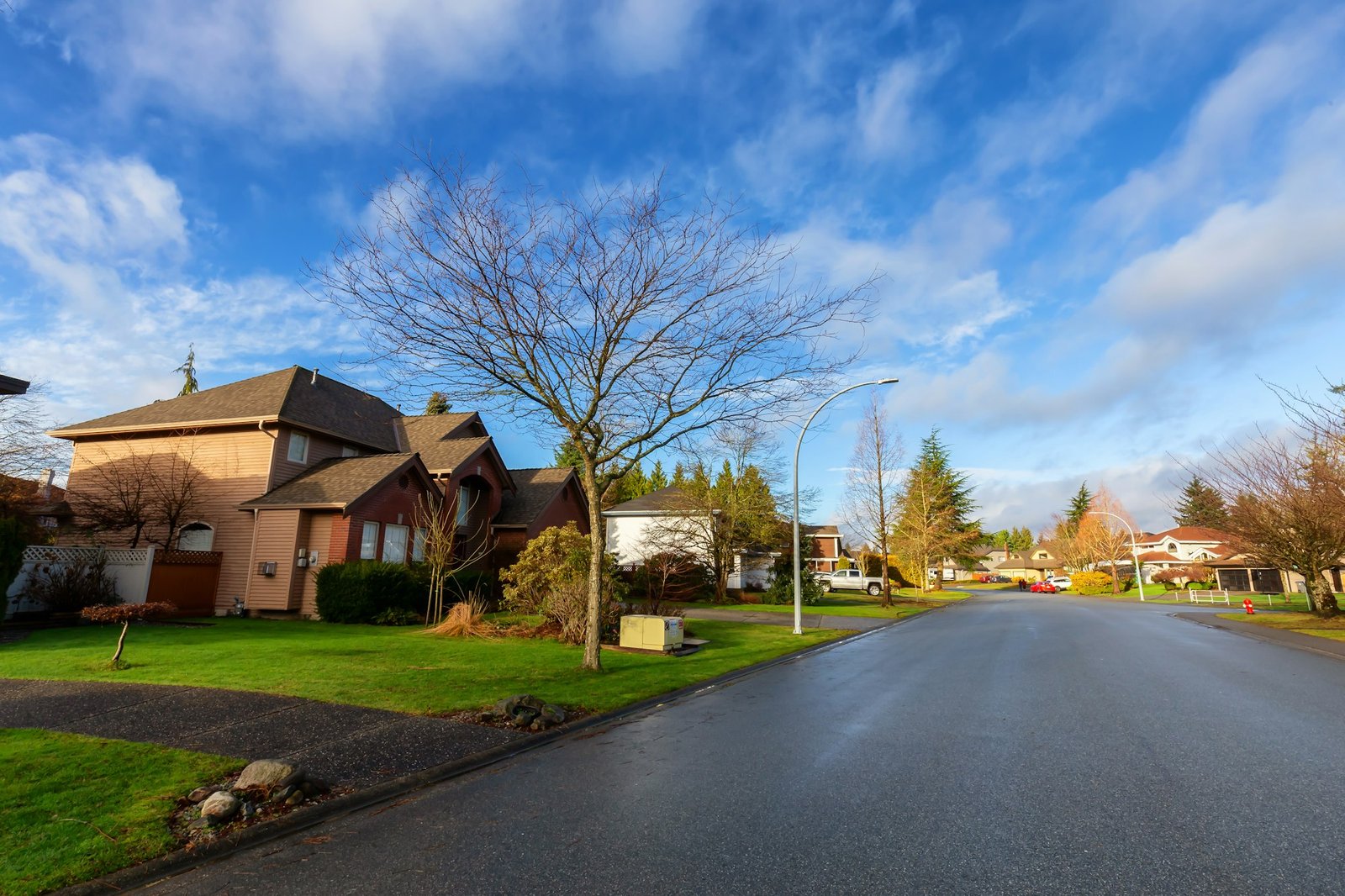 Residential Suburban Neighborhood in the City